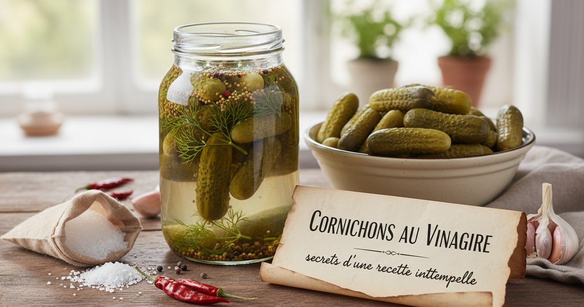 Cornichons au vinaigre : secrets d’une recette intemporelle